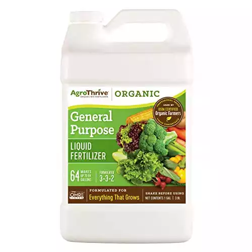 AgroThrive All Purpose Organic Liquid Fertilizer 3-3-2 NPK