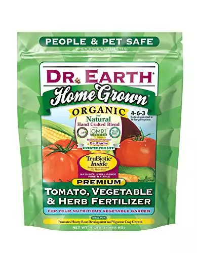 Dr. Earth Home Grown Tomato, Vegetable & Herb Fertilizer, 4lb