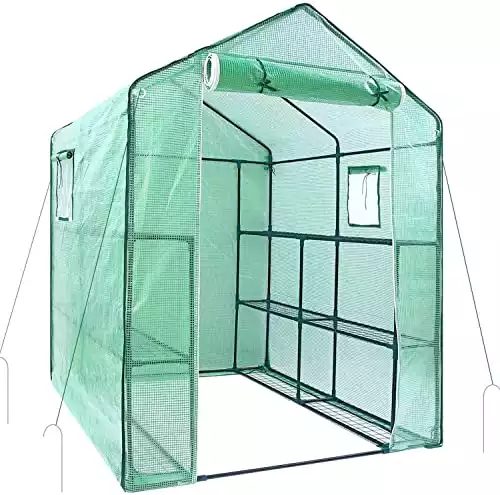 Ohuhu Walk-In Plant Greenhouse with 3 Tiers, 12 Shelves